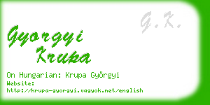 gyorgyi krupa business card