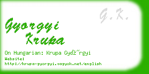 gyorgyi krupa business card